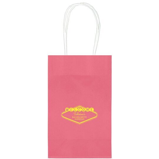 Welcome Marquee Medium Twisted Handled Bags